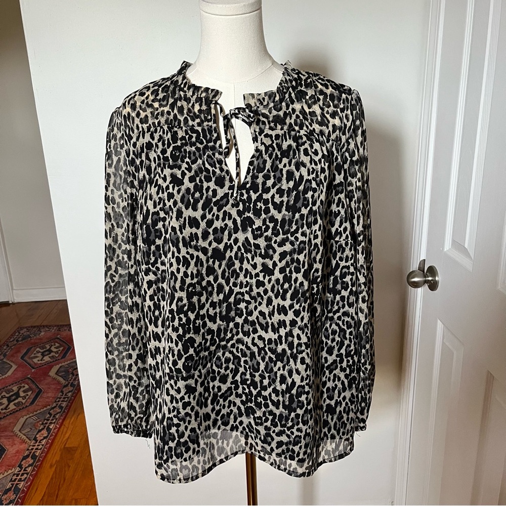 asos boutique leopard print blouse size 44 us 14 xl